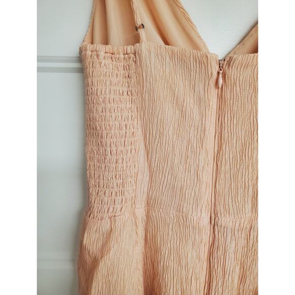 Abercrombie & Fitch Pink Crinkle Texture Twist-Front Mini Dress | Size Small - Picture 6 of 10